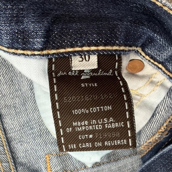 7 For All Mankind Women 30 Dojo Denim Shorts Y2K Distressed Bermuda Low Rise - Picture 6 of 16